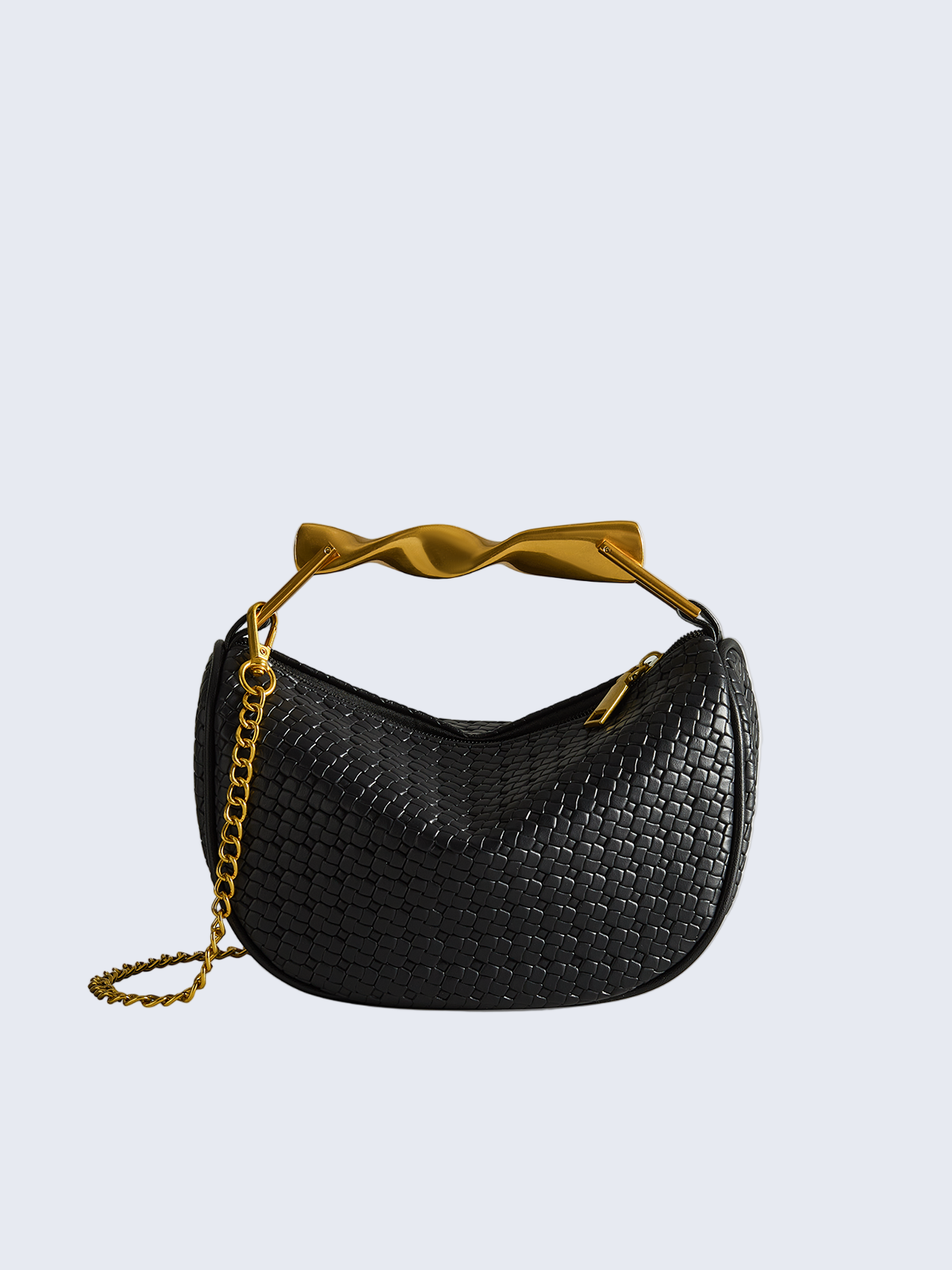 Bolsa de Couro Texturizado com Alça de Corrente - Strap