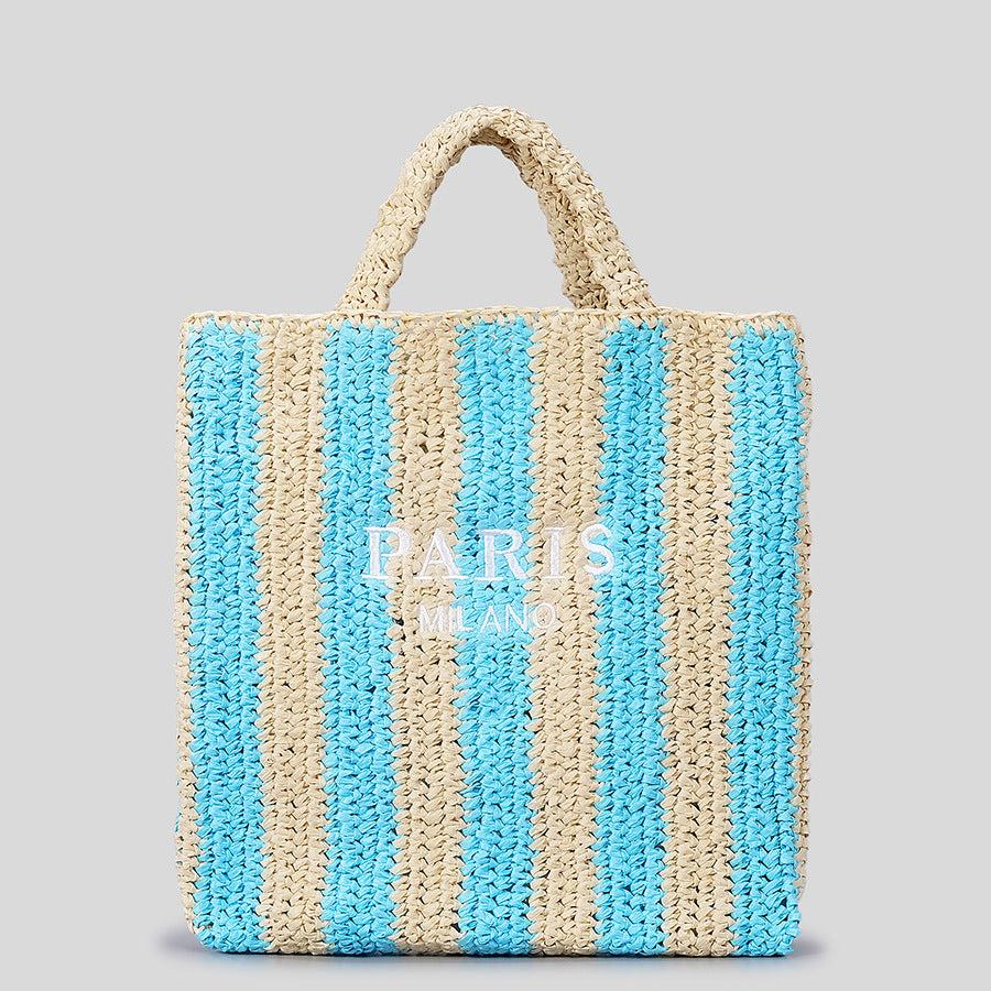 Bolsa de Palha Listrada - Paris Milano