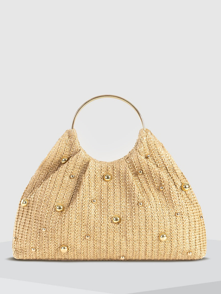 Bolsa Hobo de Crochê com Miçangas