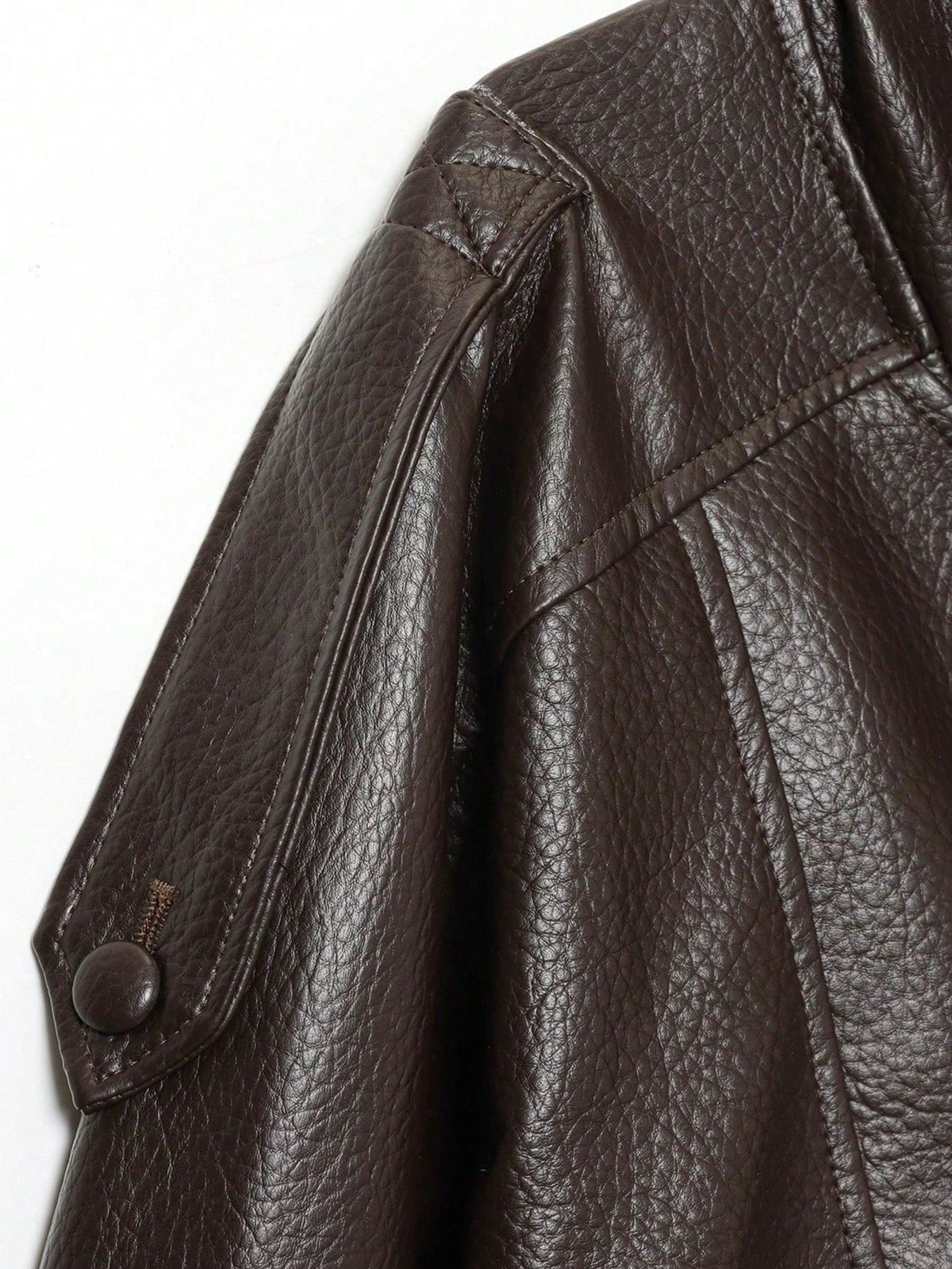 Seelio Jaqueta Casual Feminina de Couro Sintético com Gola Alta, Estilo Europeu e Americano, Moda Minimalista Versátil, Streetwear, Outono/Inverno - Marrom F