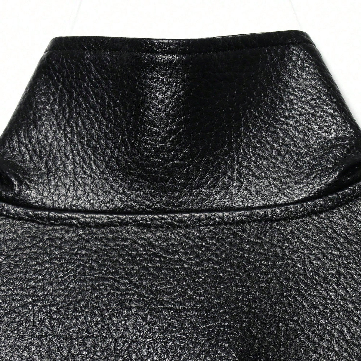 Seelio Jaqueta Casual Feminina de Couro Sintético com Gola Alta, Estilo Europeu e Americano, Moda Minimalista Versátil, Streetwear, Outono/Inverno - Preto
