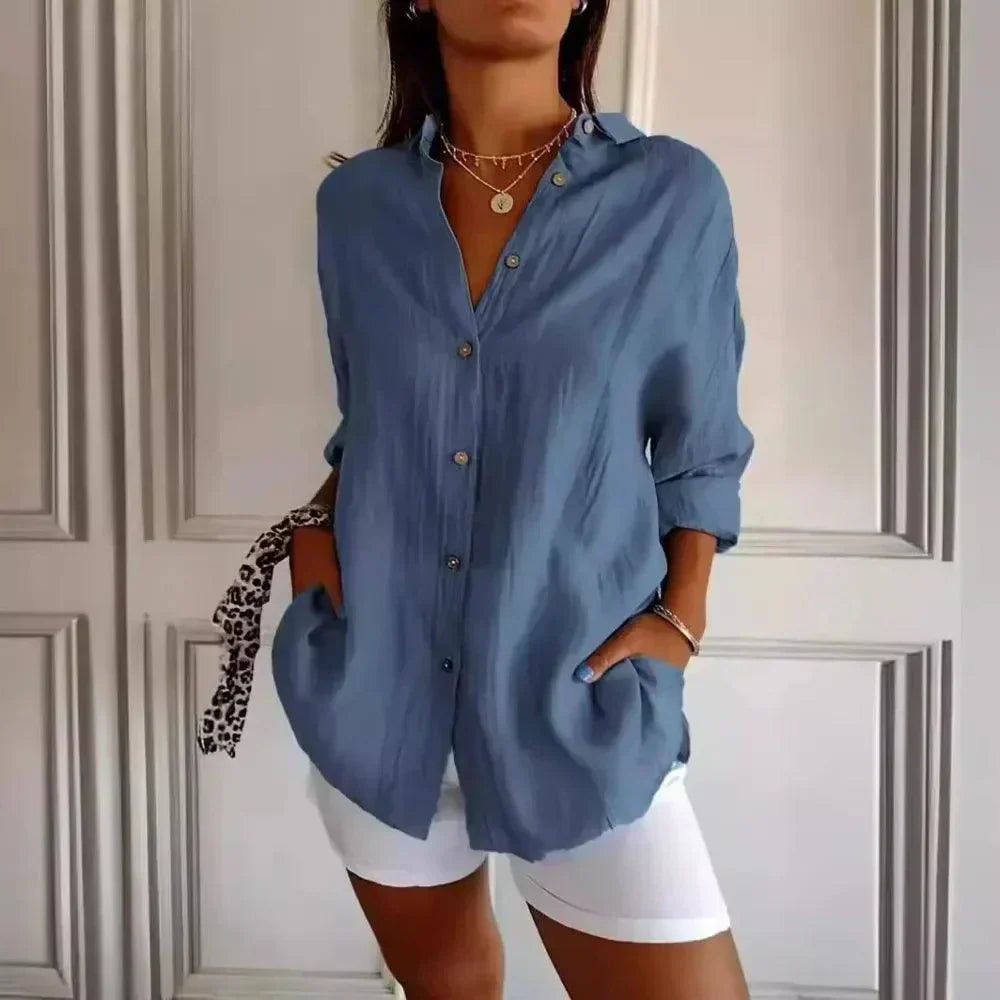 Kit 3 Camisas Ibiza em Linho de Algodão – Design Semi Plissado