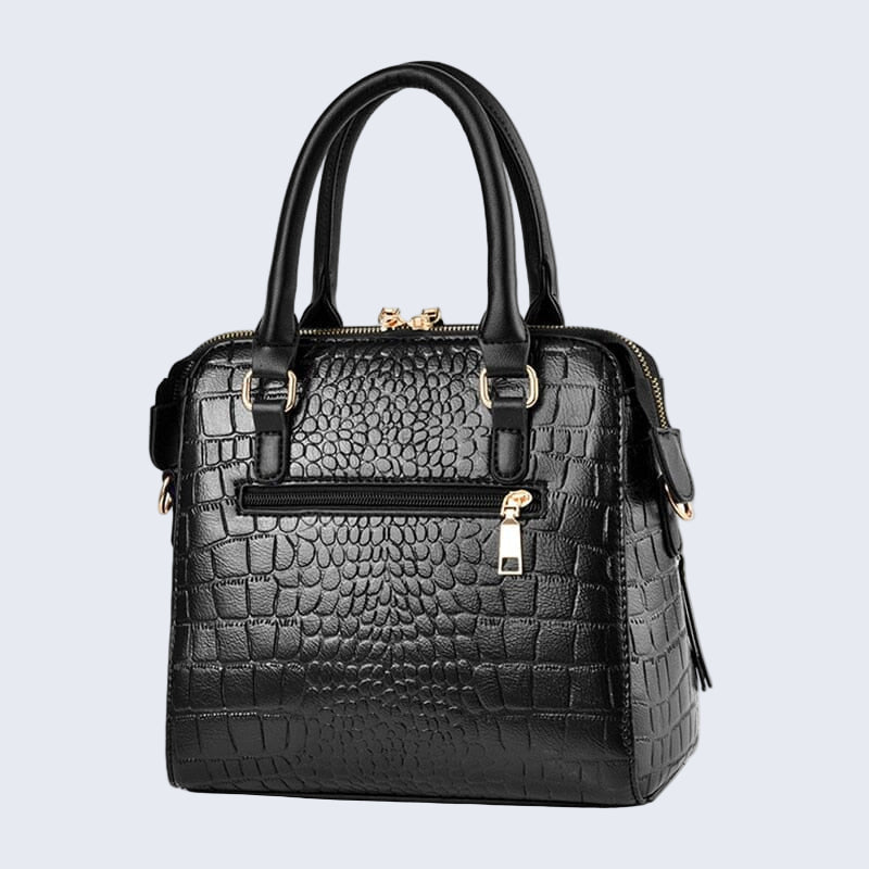Bolsa de Couro com Design Crocodilo - Glamour