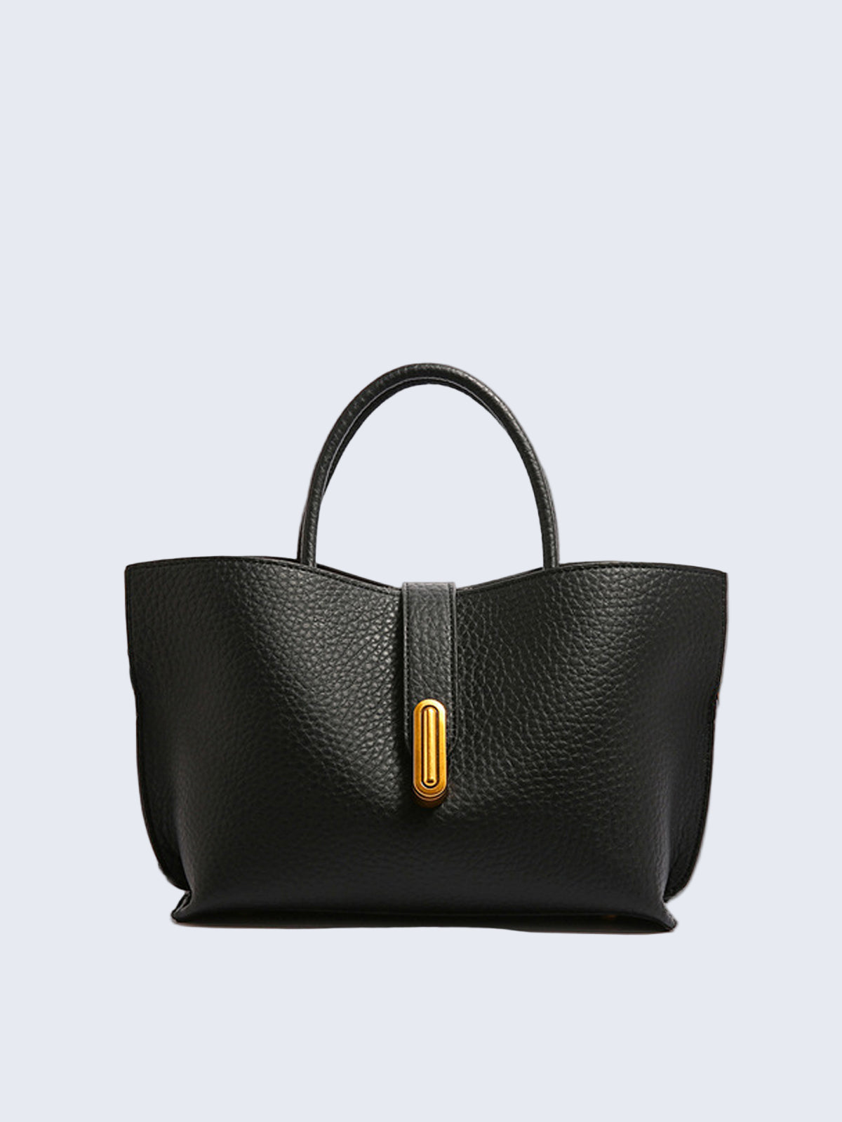 Bolsa de Couro Texturizada com Alça Superior - Divine